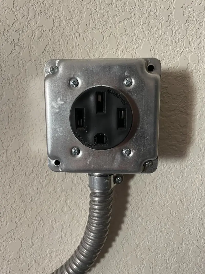 NEMA 14-50 outlet installed for Electrical Panel Upgrade in Gravette